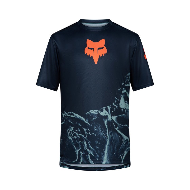 KOSZULKA ROWEROWA JUNIOR FOX RANGER IMG PRINT ARCTIC BLUE YL
