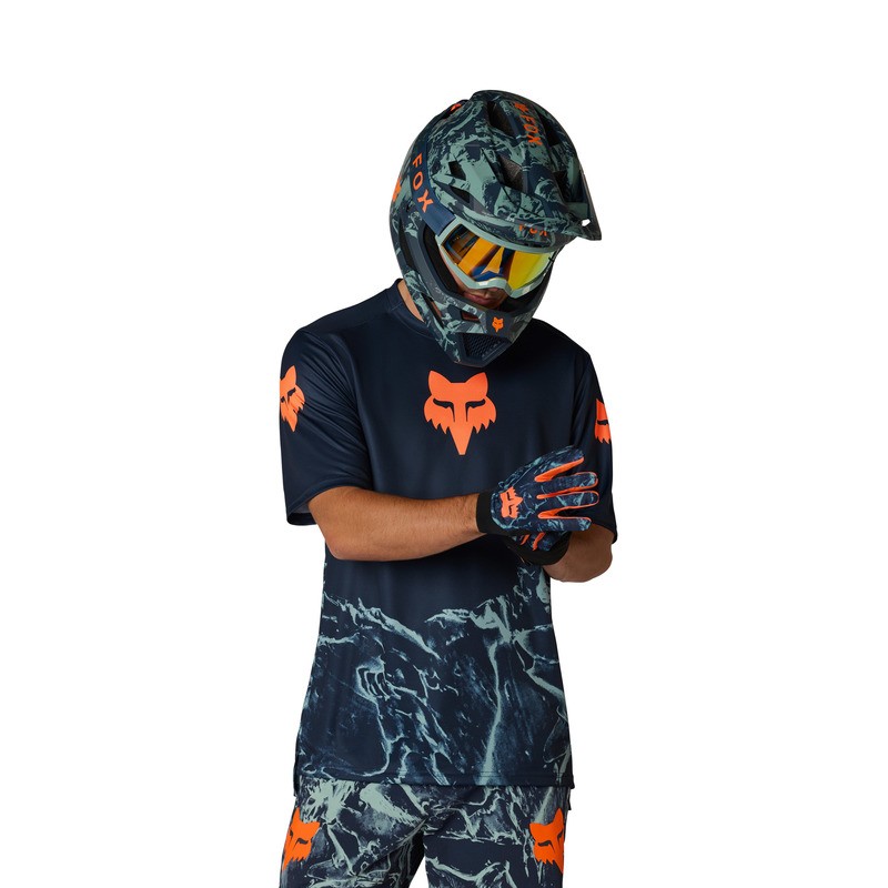 KOSZULKA ROWEROWA JUNIOR FOX RANGER IMG PRINT ARCTIC BLUE YL