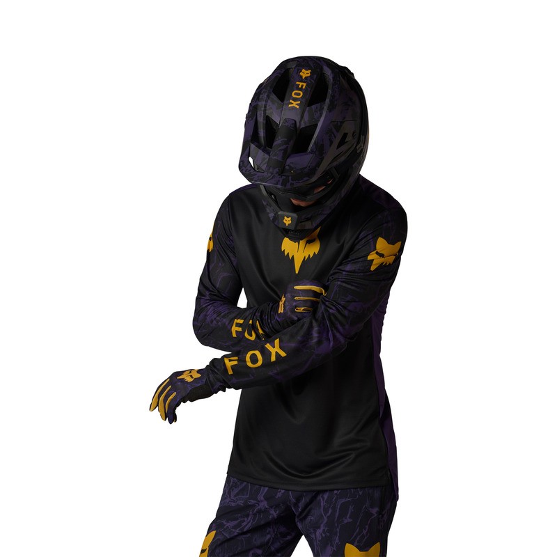 KOSZULKA ROWEROWA Z DŁUGIM RĘKAWEM JUNIOR FOX RANGER IMG PRINT PLUM YXL