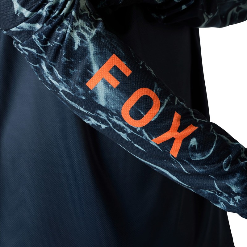 KOSZULKA ROWEROWA Z DŁUGIM RĘKAWEM JUNIOR FOX RANGER IMG PRINT ARCTIC BLUE YL
