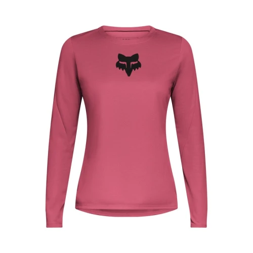 KOSZULKA ROWEROWA Z DŁUGIM RĘKAWEM DAMSKA FOX RANGER WORDMARK HEAD BERRY S