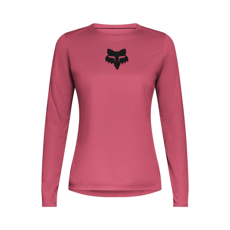 KOSZULKA ROWEROWA Z DŁUGIM RĘKAWEM DAMSKA FOX RANGER WORDMARK HEAD BERRY S