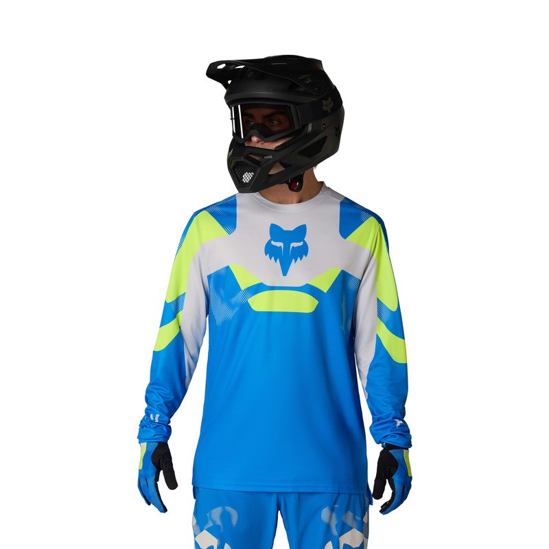 KOSZULKA ROWEROWA Z DŁUGIM RĘKAWEM FOX RANGER TACTILE BLUE JEWEL XL