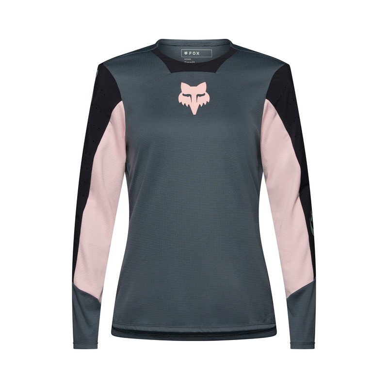 KOSZULKA ROWEROWA Z DŁUGIM RĘKAWEM DAMSKA FOX DEFEND CREATION DEEP COBALT L