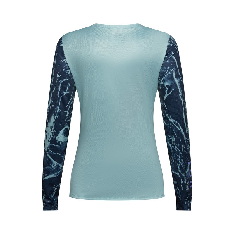 KOSZULKA ROWEROWA Z DŁUGIM RĘKAWEM DAMSKA FOX RANGER IMG PRINT ARCTIC BLUE XS