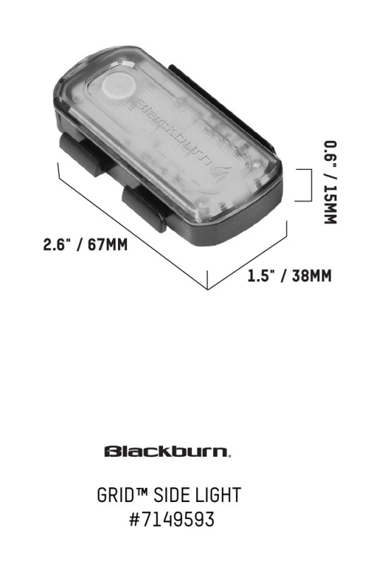 Lampki boczne BLACKBURN GRID SIDE LIGHT SET, 110 lumenów 2 szt. (NEW 2023)