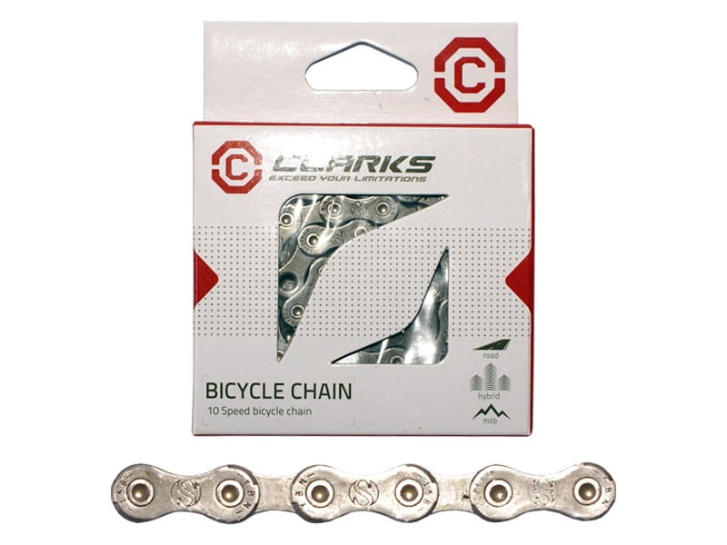 Łańcuch rowerowy CLARK'S YBN C10 SHIMANO CAMPAGNOLO SRAM (10 Biegów, CP 1/2"x11/128", dł.116 ogniw, szer.5.9mm, spinka do łańcucha) Standard srebrny