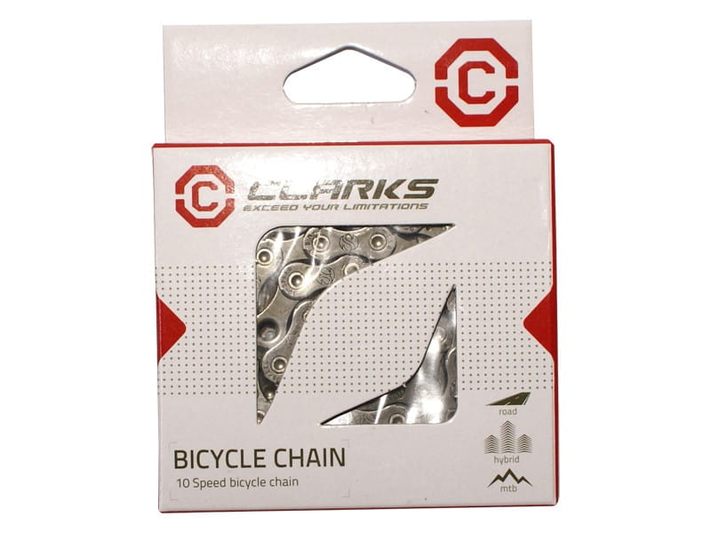 Łańcuch rowerowy CLARK'S YBN C10 SHIMANO CAMPAGNOLO SRAM (10 Biegów, CP 1/2"x11/128", dł.116 ogniw, szer.5.9mm, spinka do łańcucha) Standard srebrny