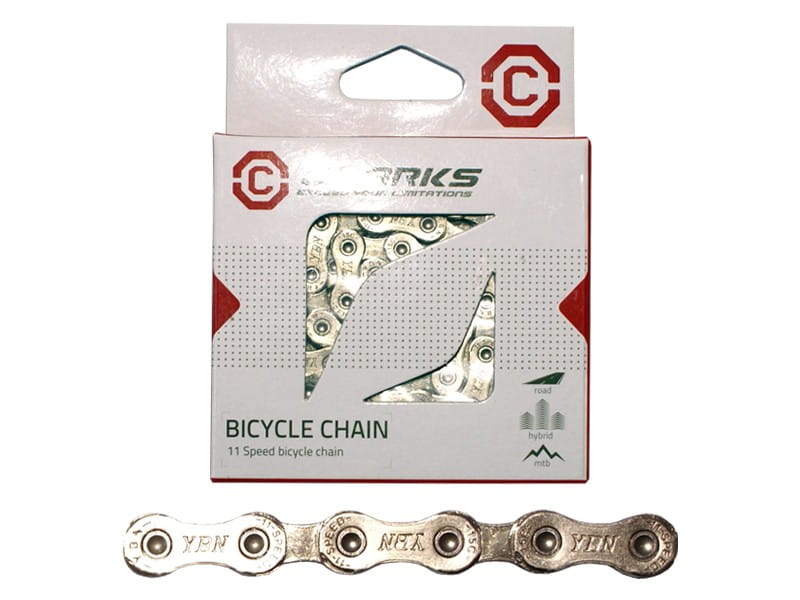 Łańcuch rowerowy CLARK'S YBN C11 SHIMANO CAMPAGNOLO SRAM (11 Biegów, CP 1/2"x11/128", dł.116 ogniw, szer.5.6mm, spinka do łańcucha) Standard srebrny