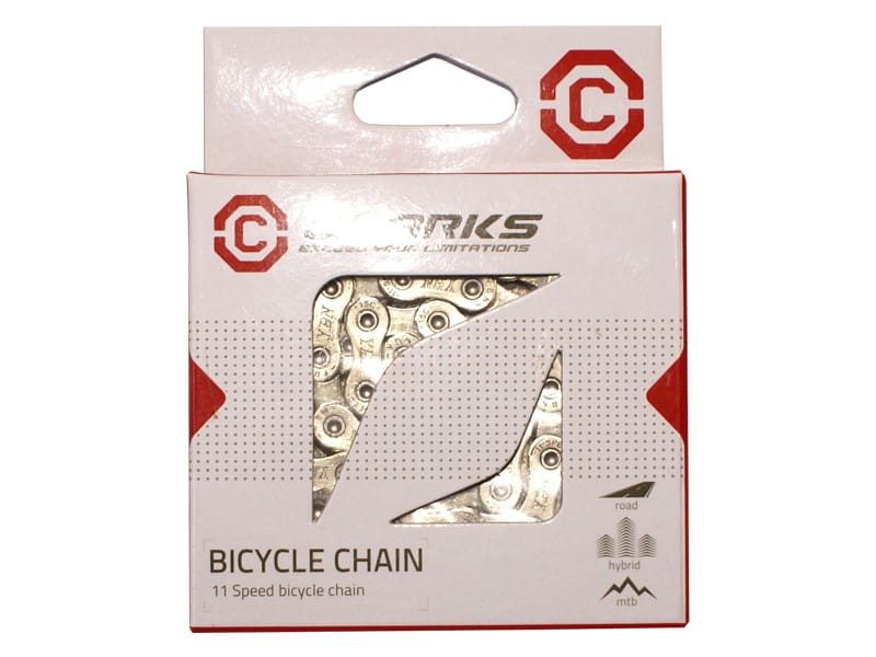 Łańcuch rowerowy CLARK'S YBN C11 SHIMANO CAMPAGNOLO SRAM (11 Biegów, CP 1/2"x11/128", dł.116 ogniw, szer.5.6mm, spinka do łańcucha) Standard srebrny