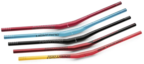 Kierownica Lightning Low, alu 7050, 800mm, śred. 35mm, wznios 25mm, czarna matowa/czarna błyszcząca anodowana