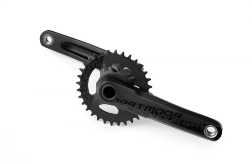 Korby MTB Tribe Forged, direct mount, kute ramiona, bez zębatki, z zewn. łożyskami suportu, 175mm, czarny mat