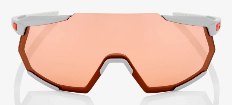 Okulary 100% RACETRAP Soft Tact Stone Grey - HiPER Coral Lens (Szkła Koralowe, LT 52% + Szkła Przeźroczyste, LT 93%) (DWZ)