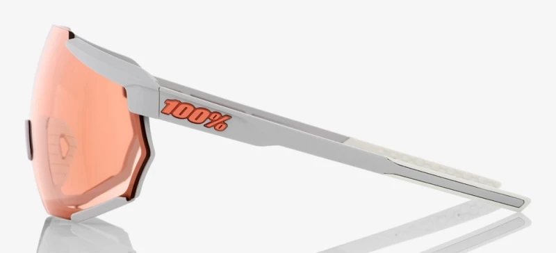 Okulary 100% RACETRAP Soft Tact Stone Grey - HiPER Coral Lens (Szkła Koralowe, LT 52% + Szkła Przeźroczyste, LT 93%) (DWZ)