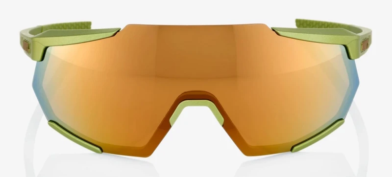 Okulary 100% RACETRAP Matte Metallic Viperidae - Bronze Multilayer Mirror Lens (Szkła Brązowe Lustrzane Wielowarstwowe, LT 17% + Szkła Przeźroczyste,