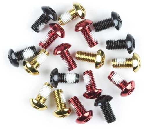 Śruby mocujące tarcze, stalowe, czarne, 6 szt.